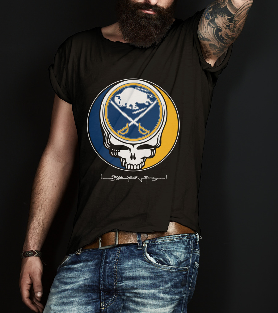 Grateful Dead Steal Your Face Buffalo Sabres Skull T-Shirt