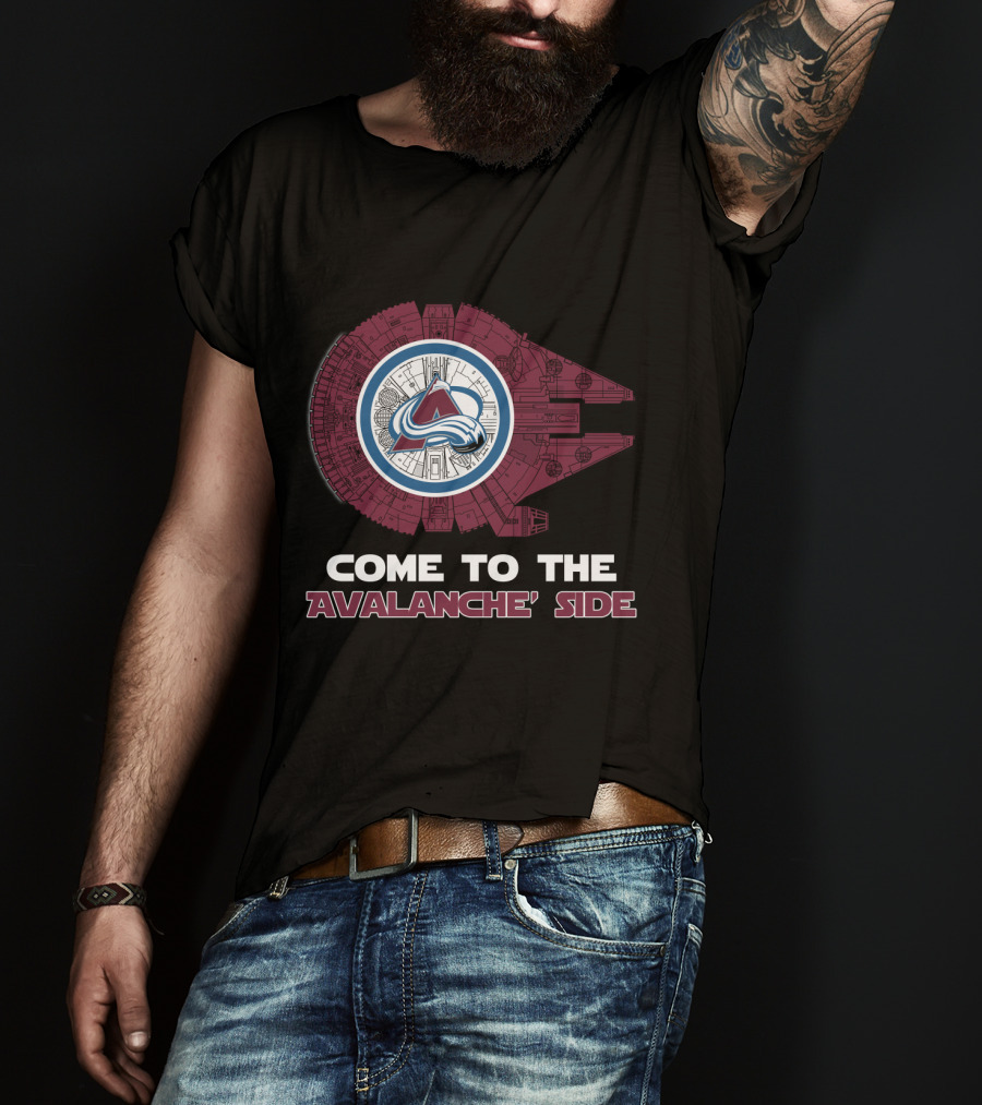 Colorado Avalanche Come To The Avalanche' Side Millennium Falcon T-Shirt