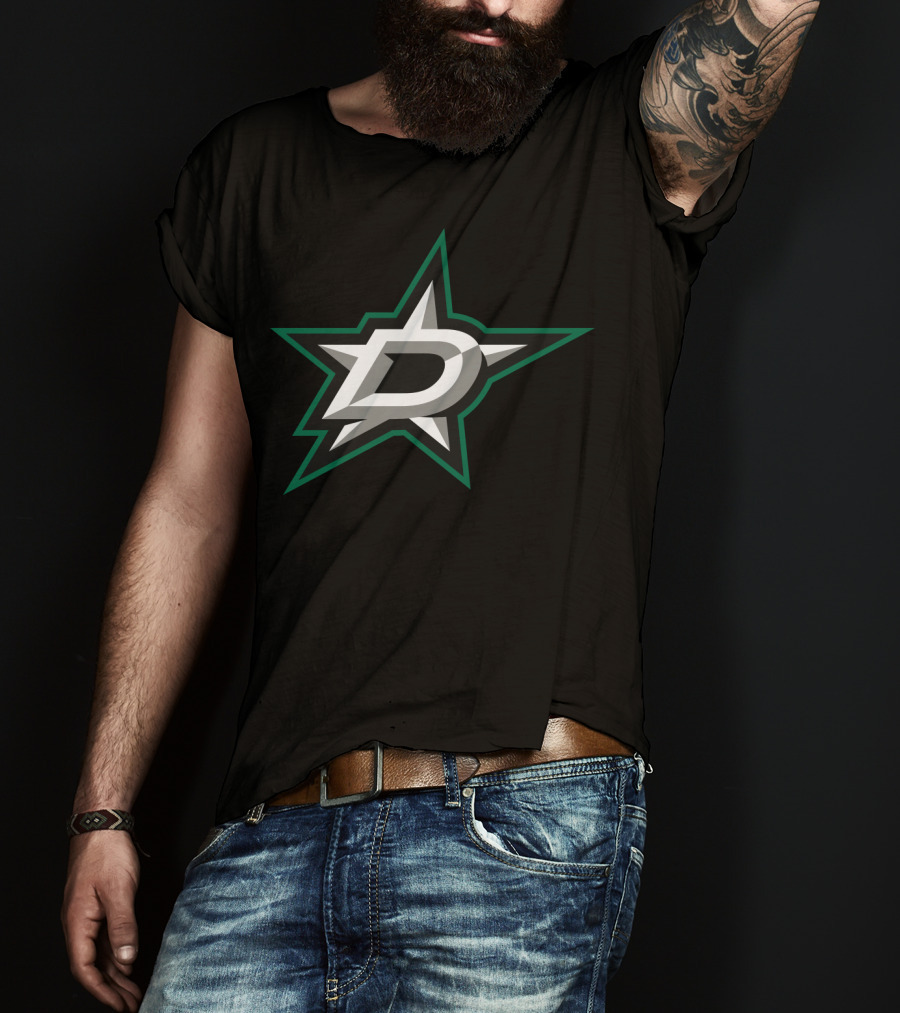 Dallas Stars Hockey Team Logo Black T-Shirt