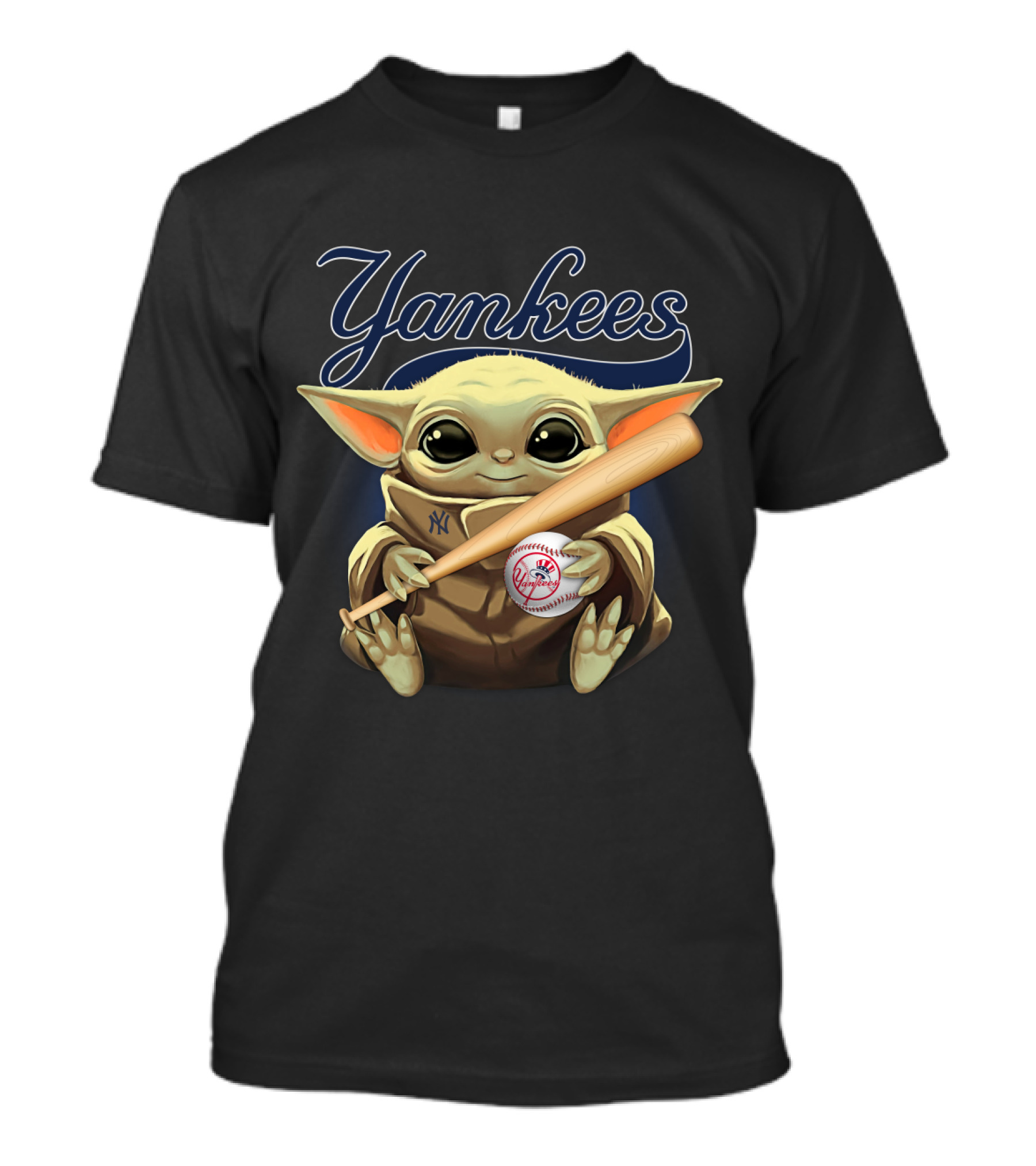 Yankees Baseball With Cute Character And Bat T-Shirt