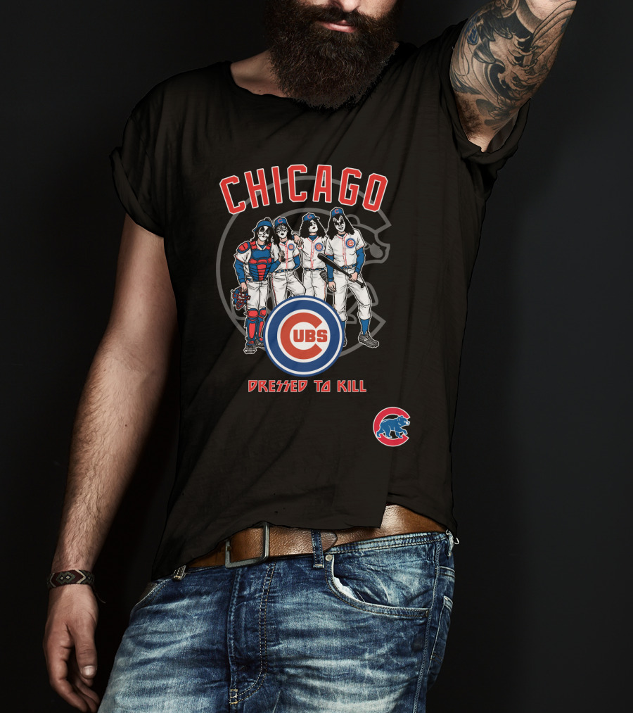 Chicago Cubs KISS Dressed To Kill Crossover T-Shirt