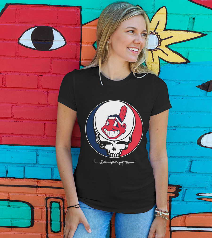 Grateful Dead Cleveland Indians Steal Your Face Icon T-Shirt