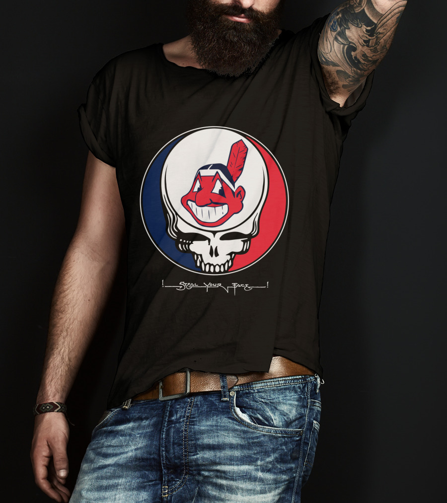Grateful Dead Cleveland Indians Steal Your Face Icon T-Shirt