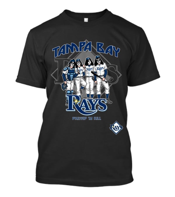 Tampa Bay Rays KISS Dressed To Kill Baseball Crossover T-Shirt
