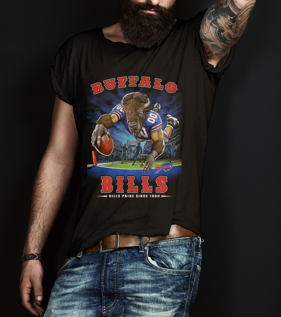 Buffalo Bills Pride Since 1960 End Zone Nfl Football T-Shirt