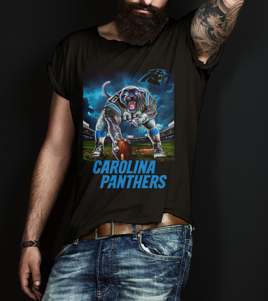Carolina Panthers 3 Point Stance Nfl Stadium Panther T-Shirt