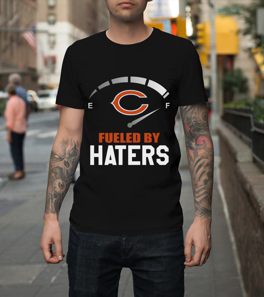 Chicago Bears Fueled By Haters Fuel Gauge Logo E F T-Shirt