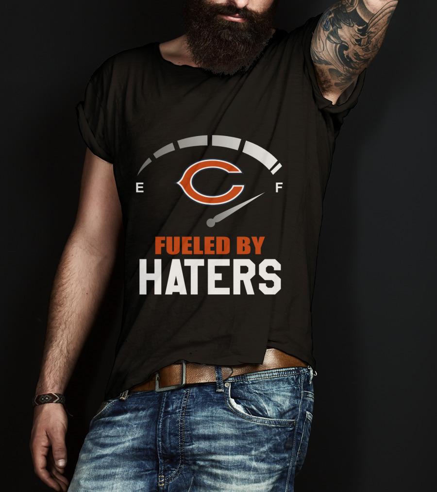 Chicago Bears Fueled By Haters Fuel Gauge Logo E F T-Shirt