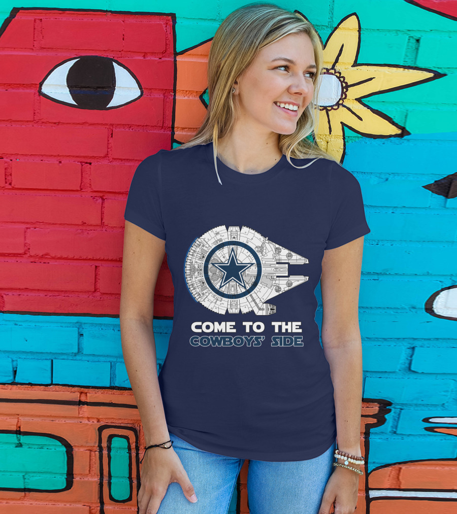 Come To The Cowboys' Side Millennium Falcon Star Cowboys T-Shirt