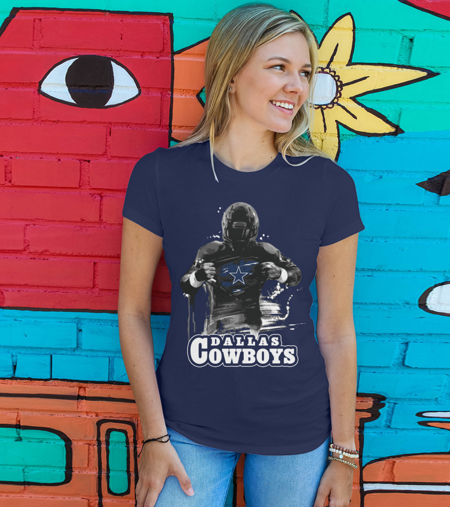 Dallas Cowboys Superhero Star Icon Football Player T-Shirt