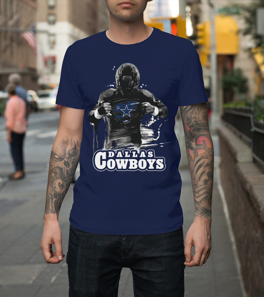 Dallas Cowboys Superhero Star Icon Football Player T-Shirt
