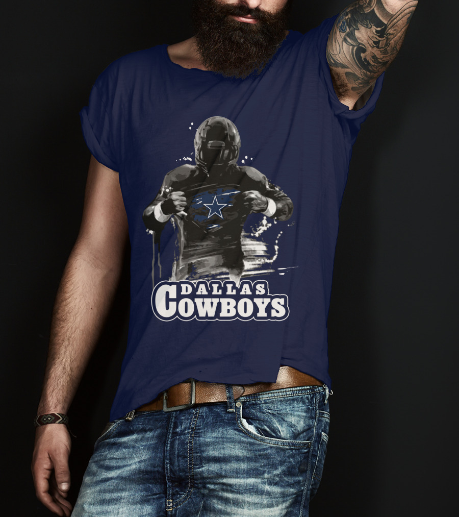 Dallas Cowboys Superhero Star Icon Football Player T-Shirt