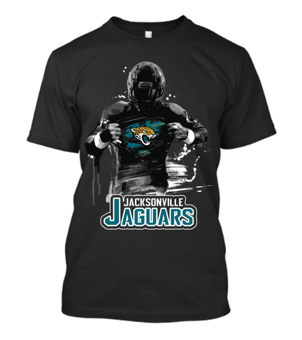 Jacksonville Jaguars Nfl Football Player In Action T-Shirt