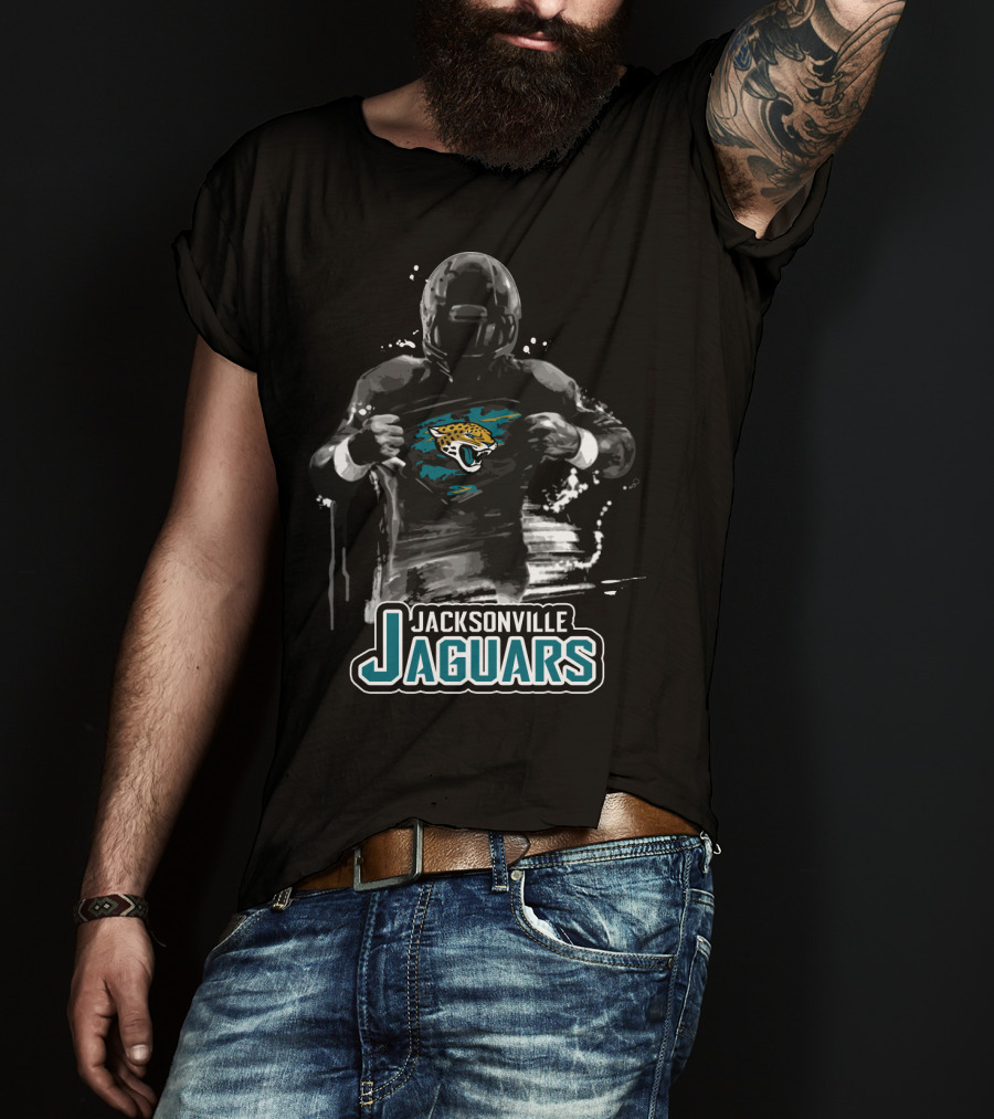 Jacksonville Jaguars Nfl Football Player In Action T-Shirt