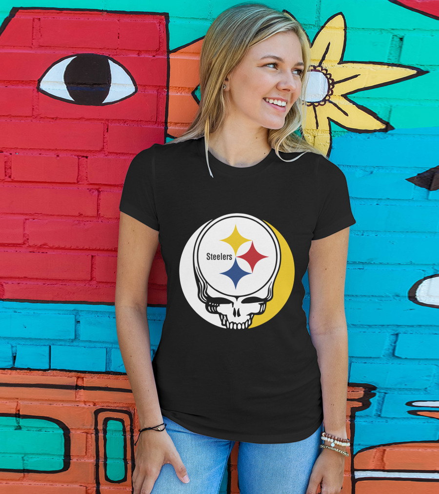 GRATEFUL DEAD Steelers Skull With Team T-Shirt