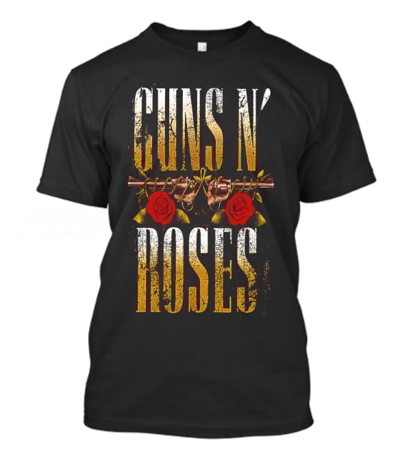 Guns N' Roses Dual Pistols With Red Roses T-Shirt