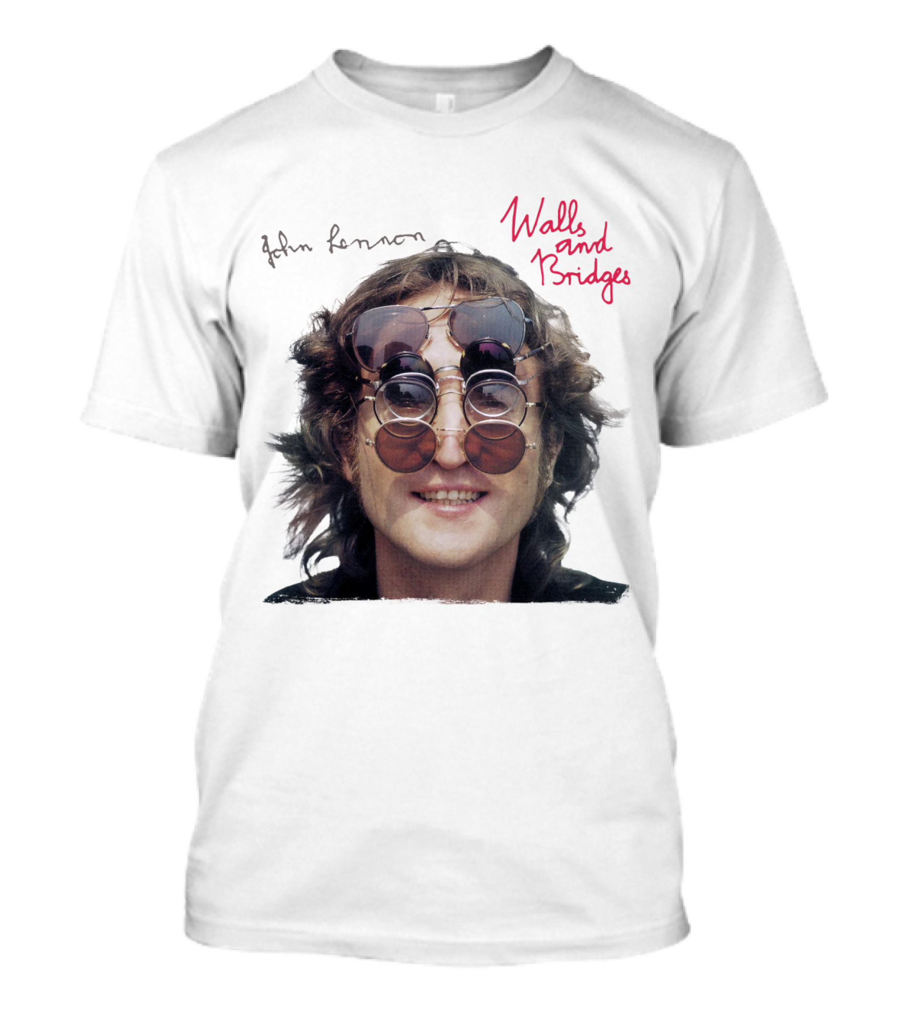 John Lennon Walls And Bridges Album Iconic Multi-Lens Sunglasses T-Shirt
