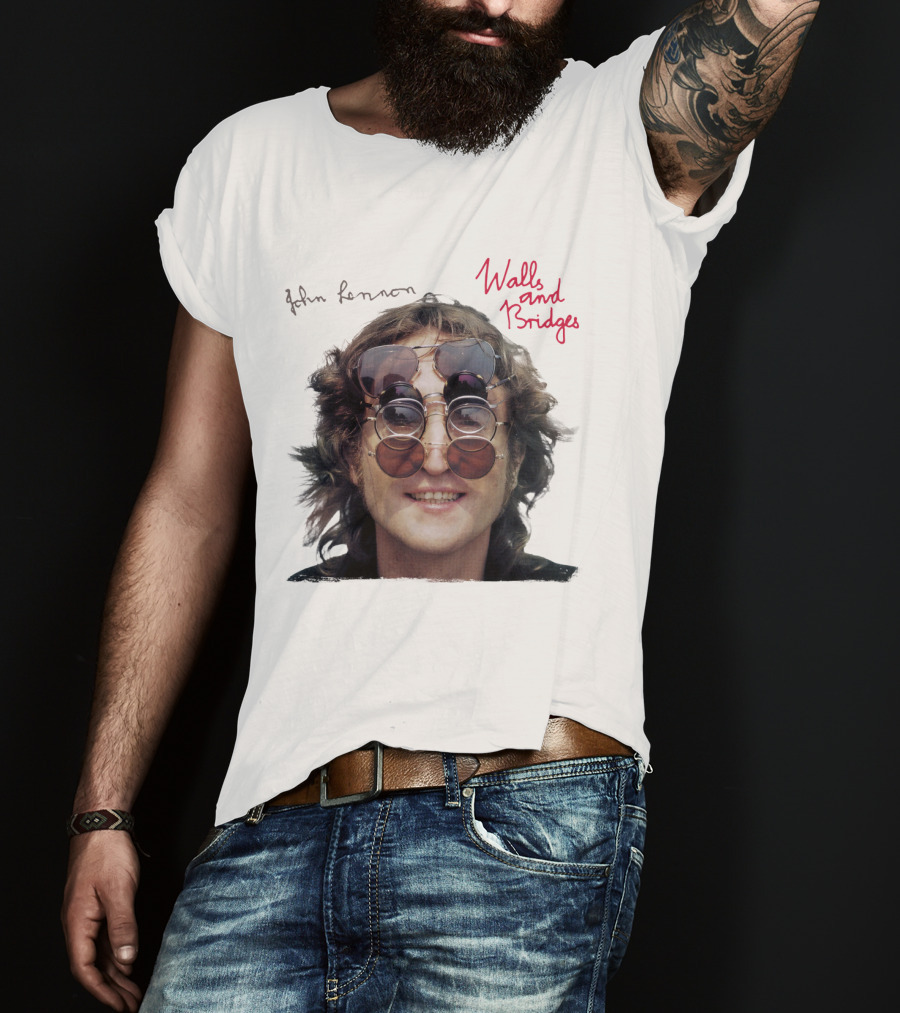 John Lennon Walls And Bridges Album Iconic Multi-Lens Sunglasses T-Shirt