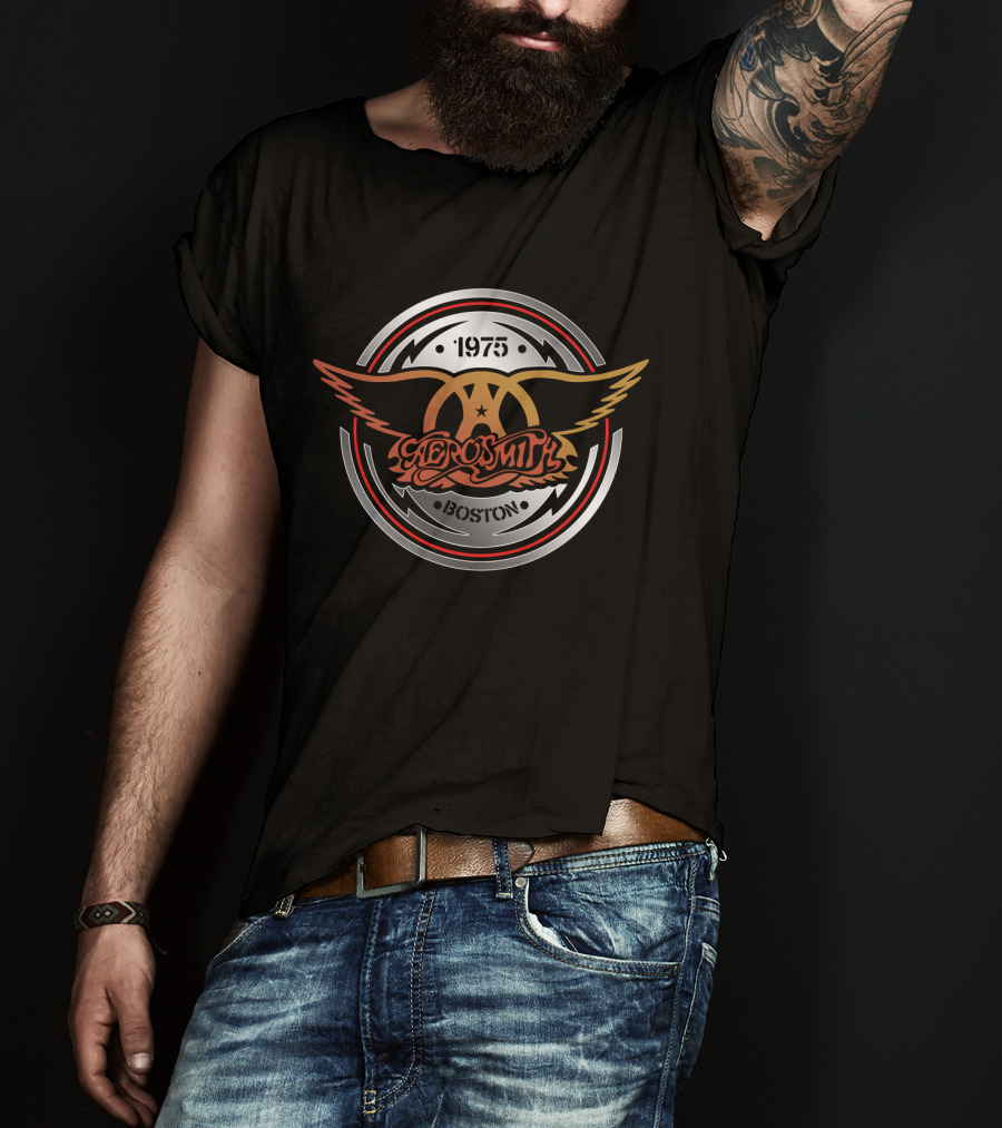 Aerosmith 1975 Boston ARSM 03 Aerocircle T-Shirt