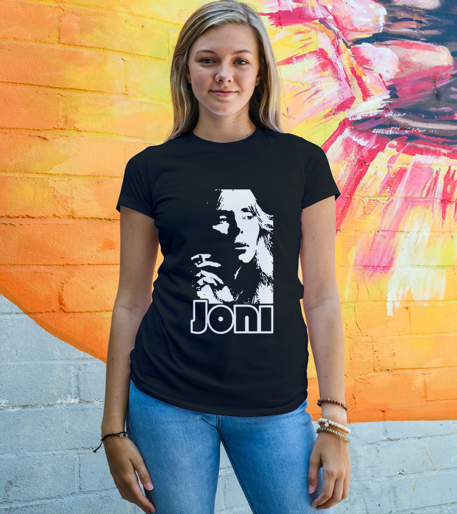 Joni Mitchell Black And White Classic T-Shirt