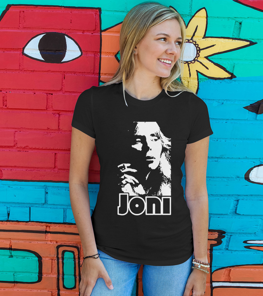 Joni Mitchell Black And White Classic T-Shirt