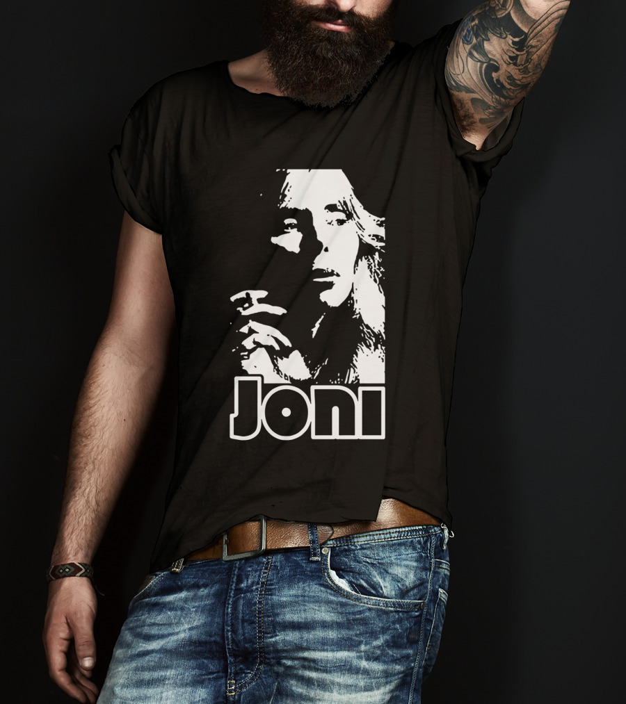 Joni Mitchell Black And White Classic T-Shirt