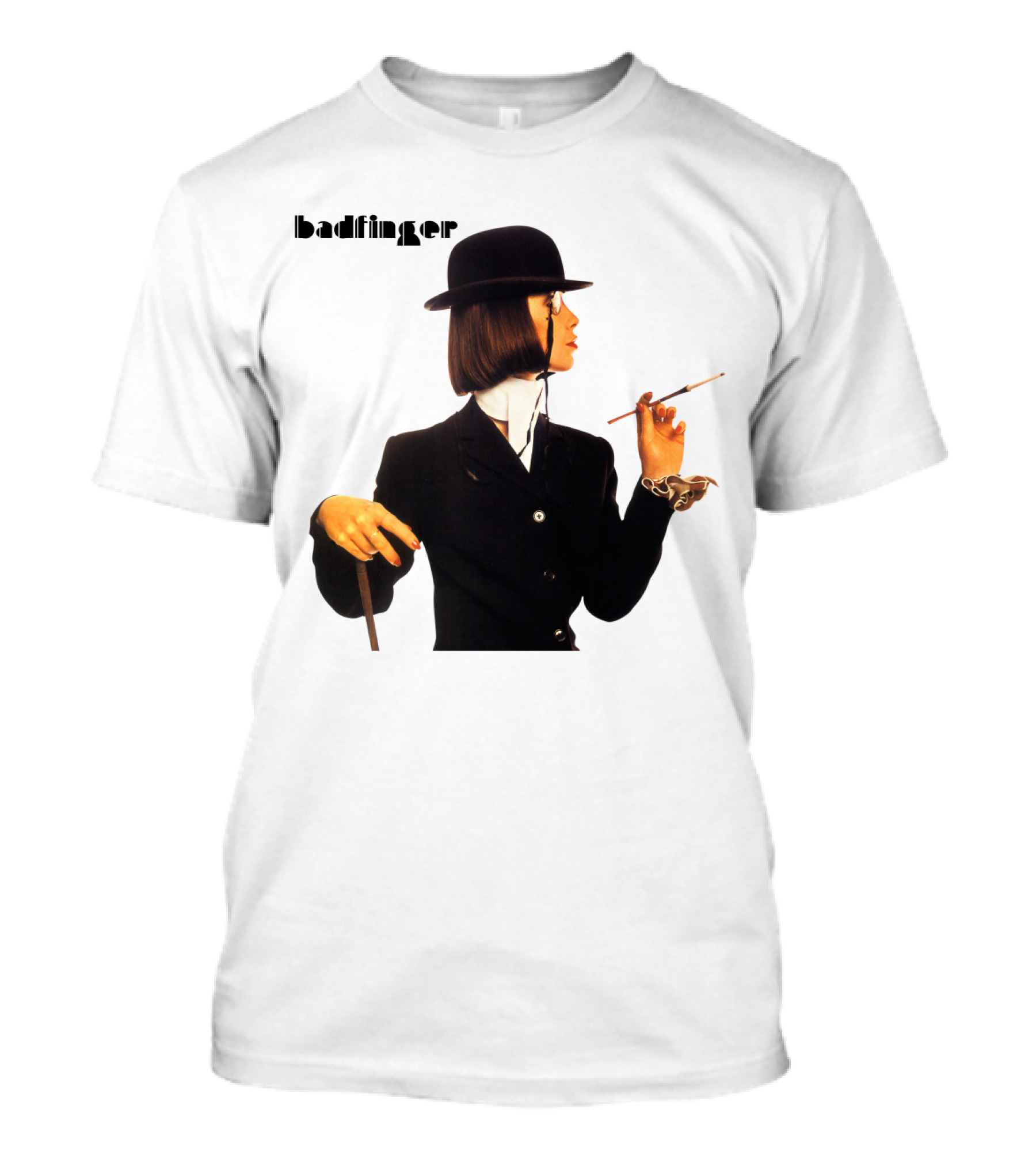 Badfinger Bowler Hat And Cigarette Holder Woman T-Shirt