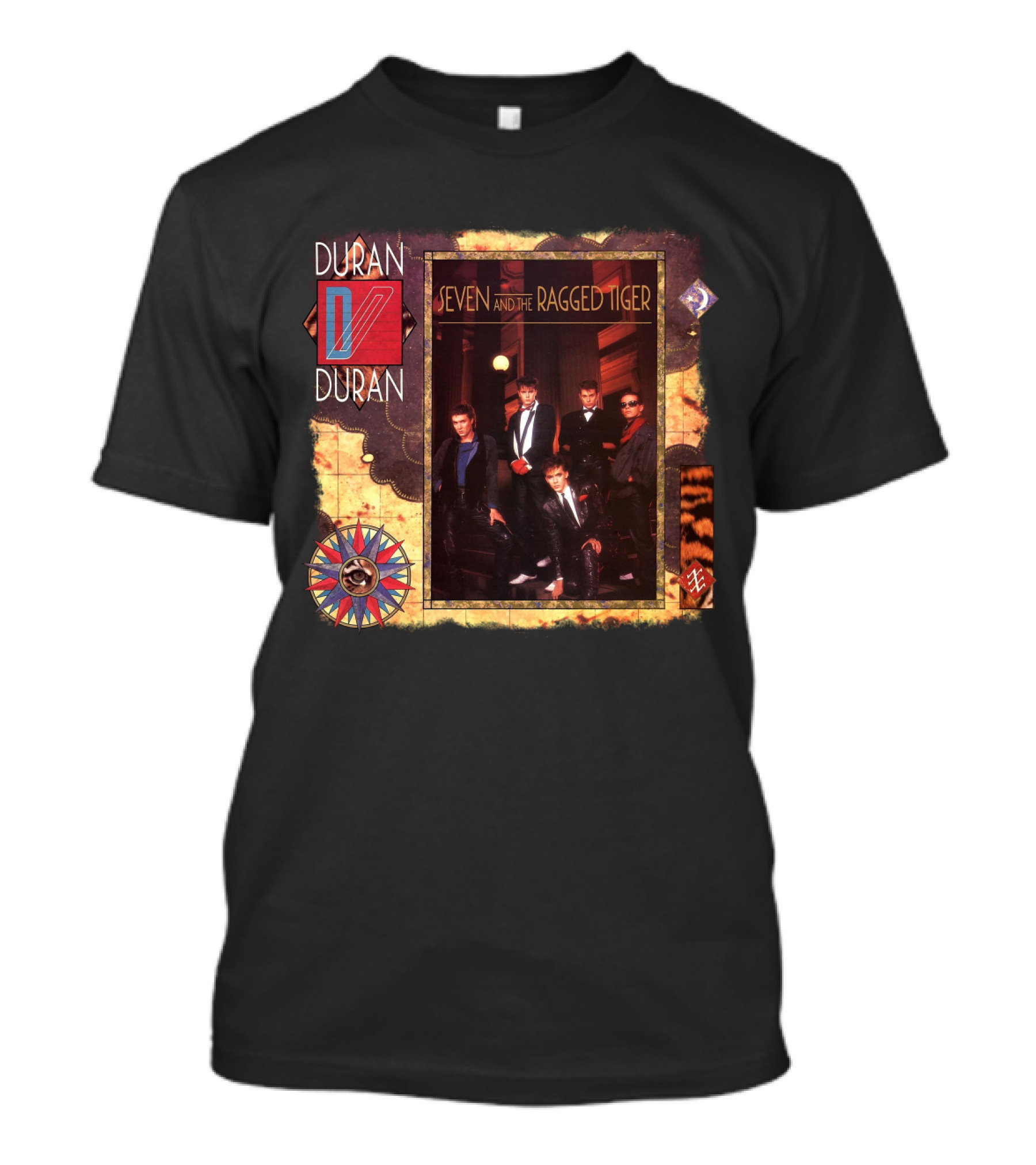 Duran Duran Seven And The Ragged Tiger Vintage Album Cover Art T-Shirt