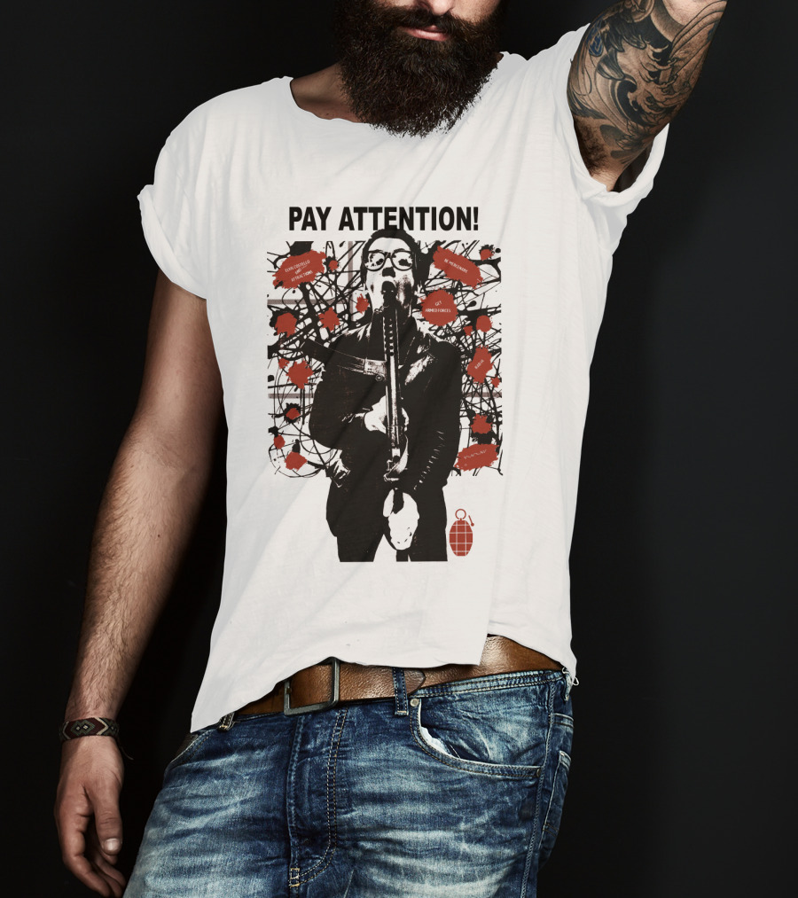 Pay Attention EVCTL 15 Amplified Warnings Get Angry New Frenzy T-Shirt