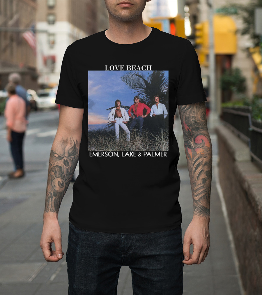 Love Beach Emerson Lake And Palmer Album Cover T-Shirt