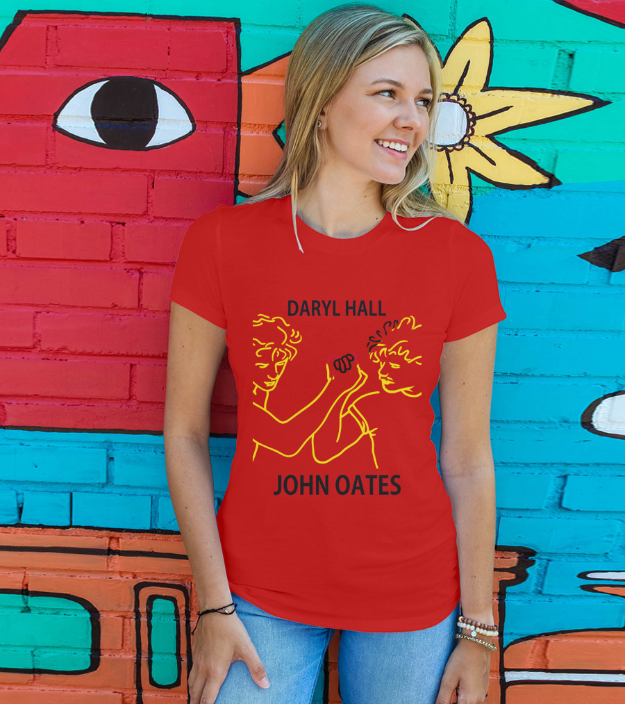 Daryl Hall And John Oates Neon Outline Duo T-Shirt