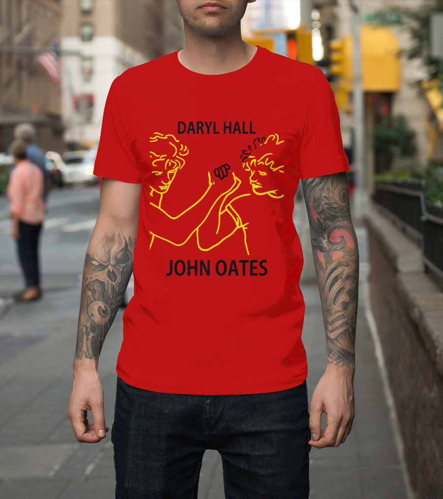 Daryl Hall and John Oates Neon Outline Duo T-Shirt