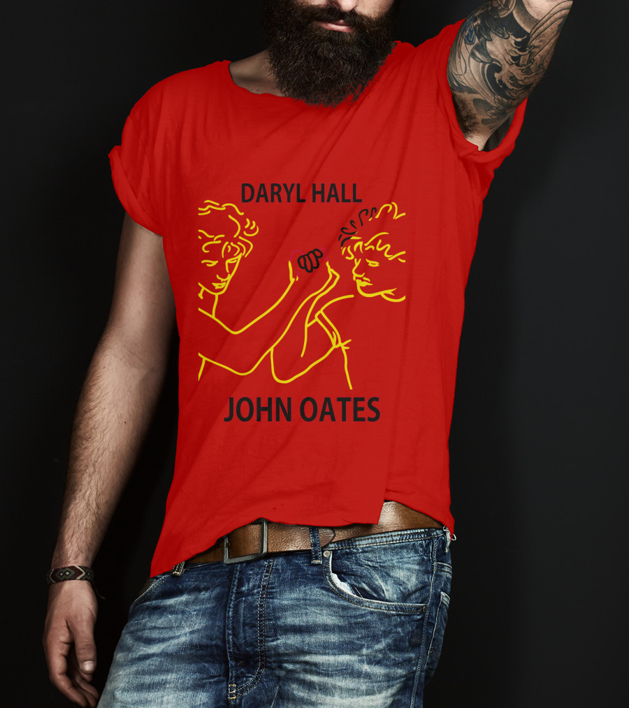 Daryl Hall And John Oates Neon Outline Duo T-Shirt