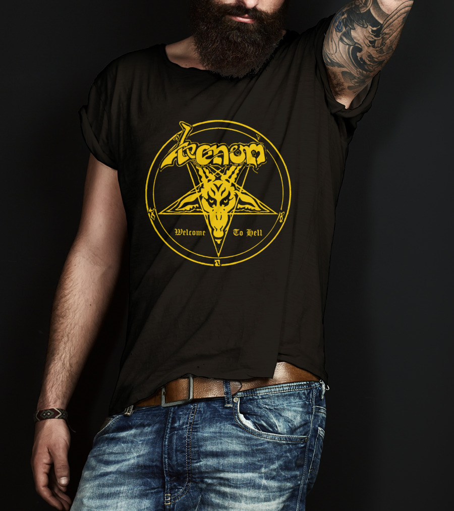 Venom Welcome To Hell Pentagram Goat T-Shirt