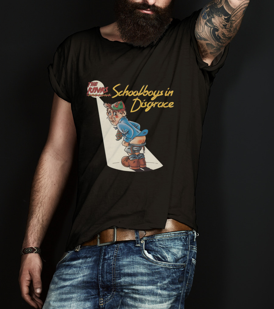 The Kinks Schoolboys In Disgrace Mischievous Cartoon T-Shirt