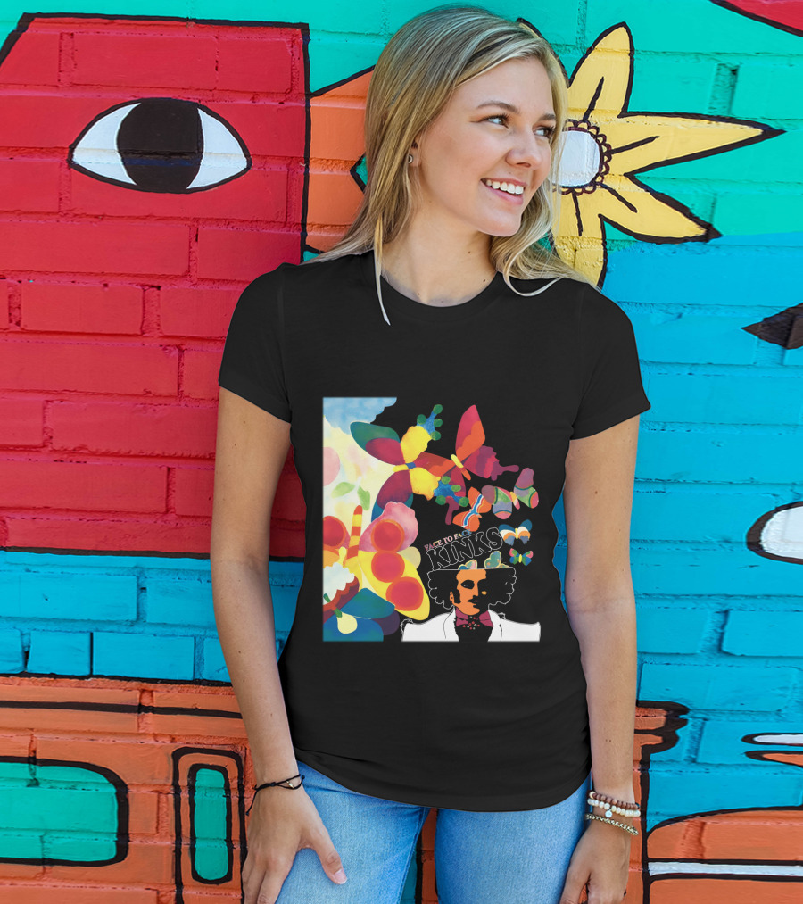 Kinks Face To Face Psychedelic Butterfly T-Shirt