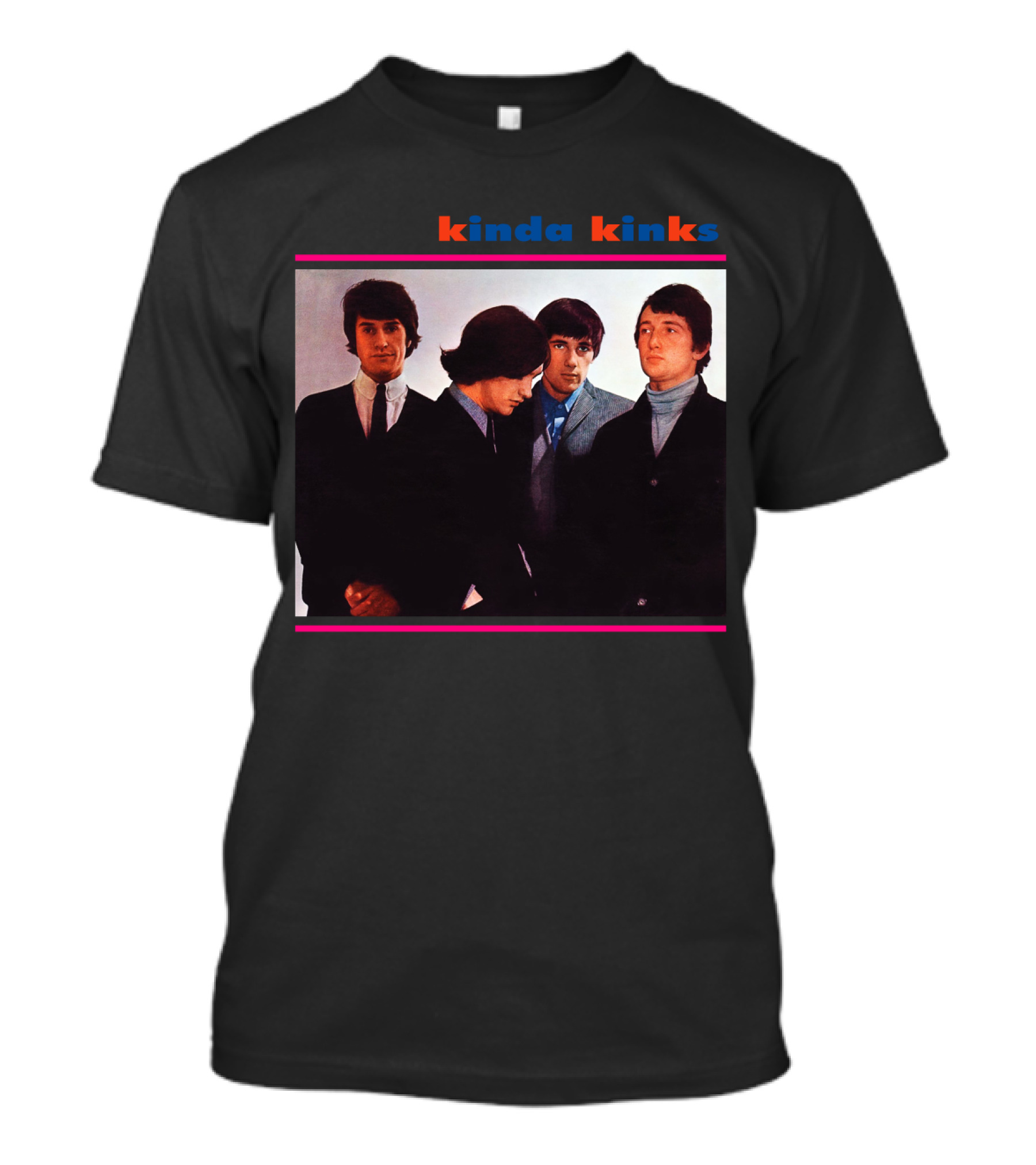 Kinda Kinks Album Cover Black T-Shirt