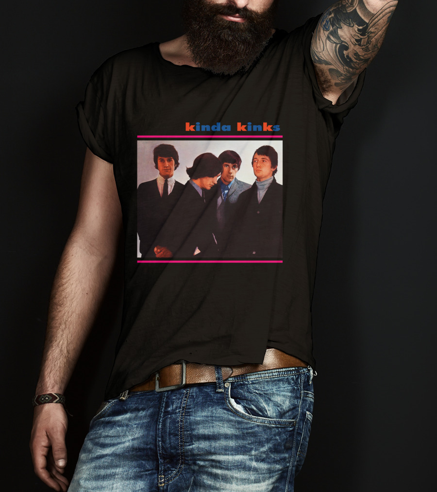 Kinda Kinks Album Cover Black T-Shirt