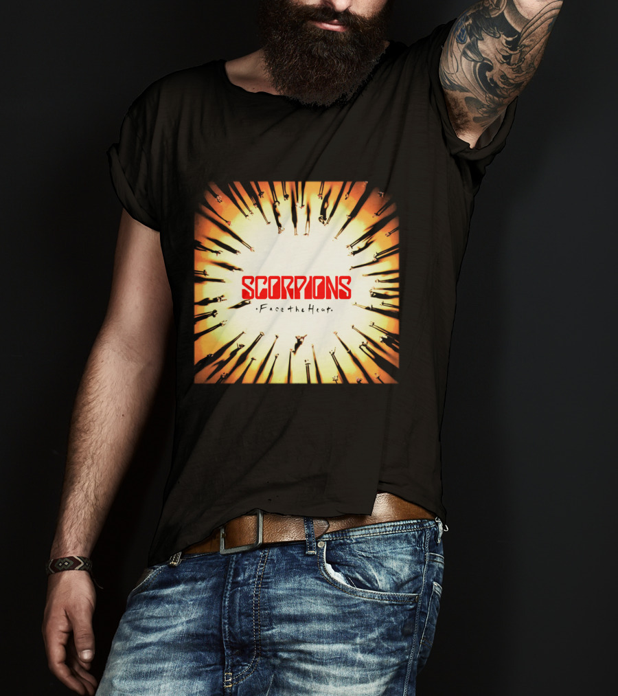 Scorpions Face The Heat Shadow Silhouettes Circle T-Shirt