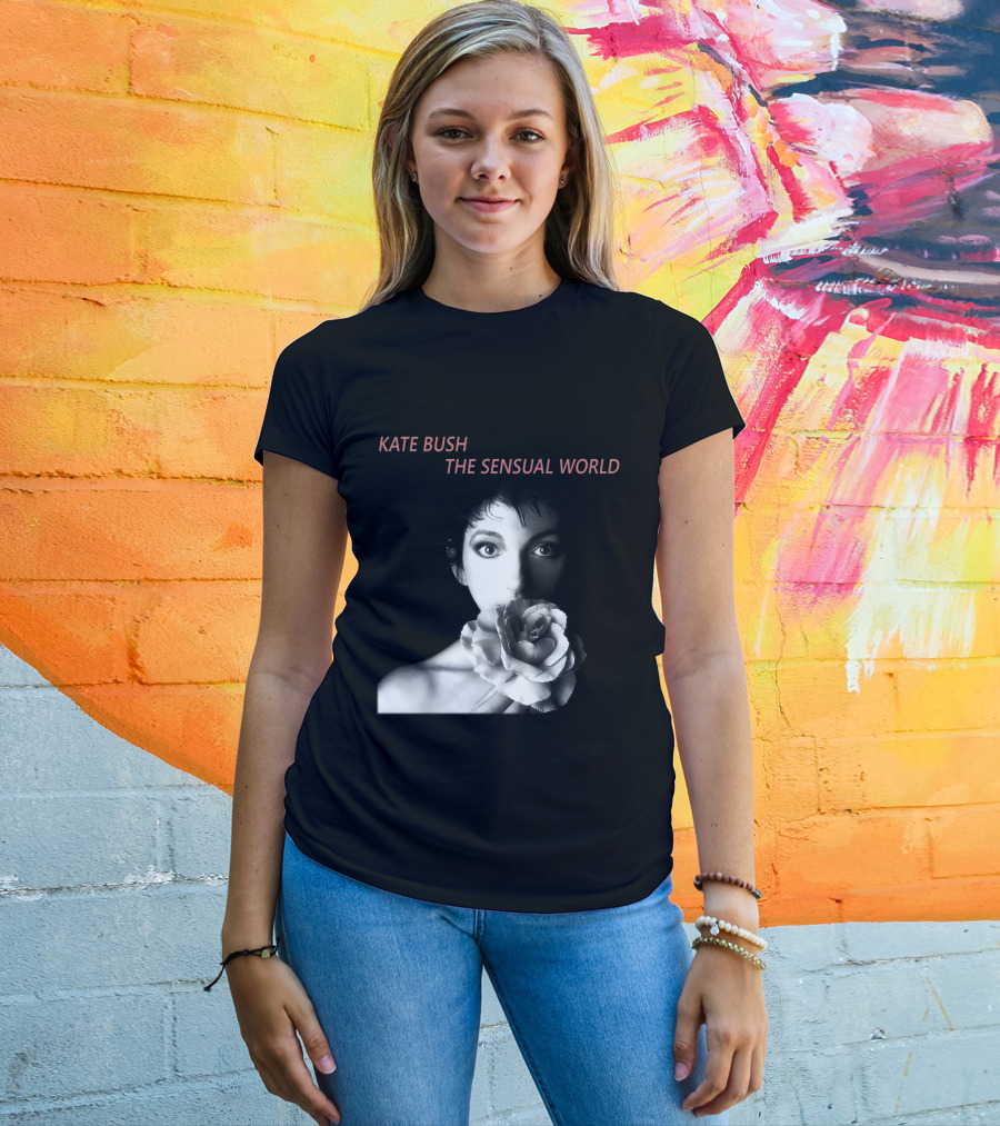 Kate Bush The Sensual World Iconic Album Cover Rose T-Shirt