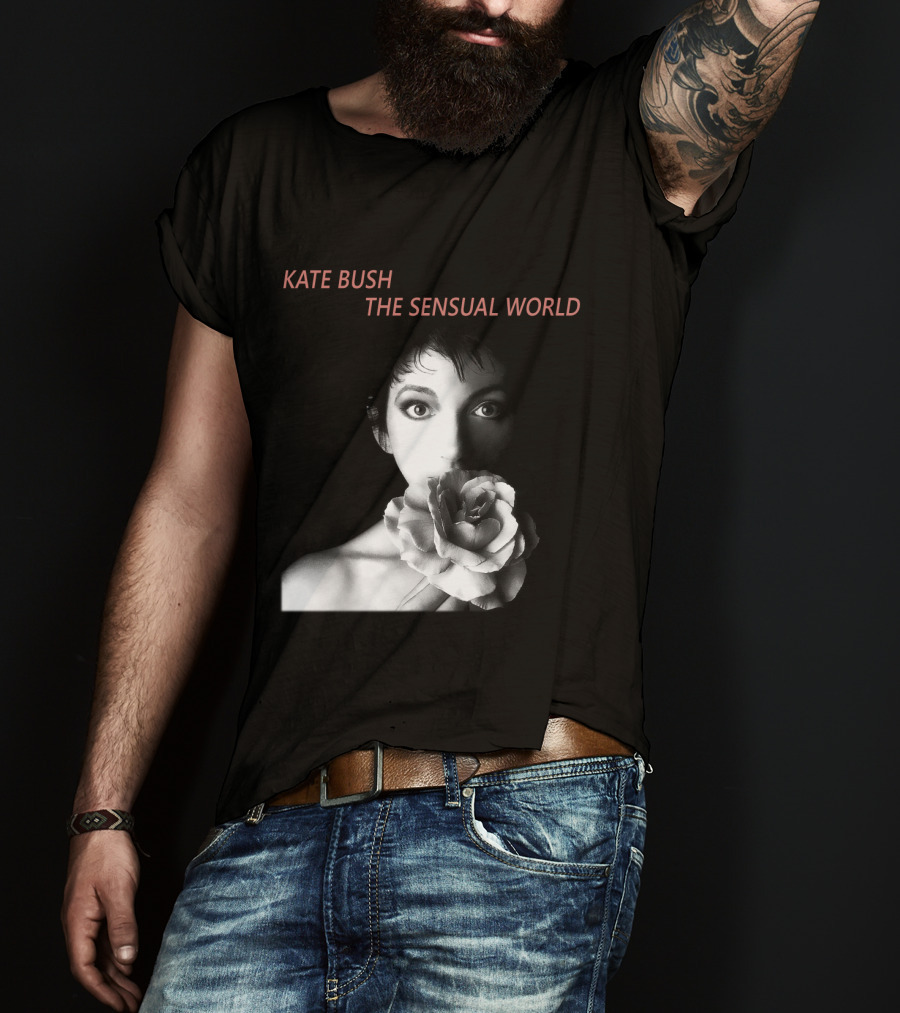 Kate Bush The Sensual World Iconic Album Cover Rose T-Shirt