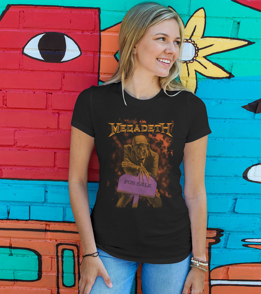 Megadeth MGD 02 Peace Sells For Sale Skeleton T-Shirt