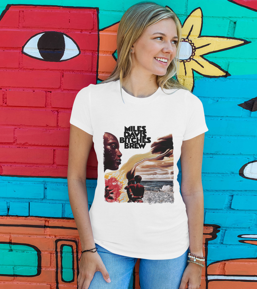 Miles Davis Bitches Brew Album Art Ocean And Figures T-Shirt