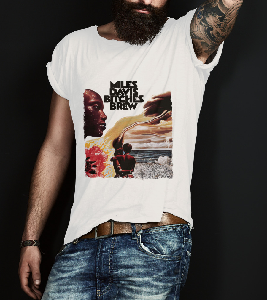 Miles Davis Bitches Brew Album Art Ocean And Figures T-Shirt