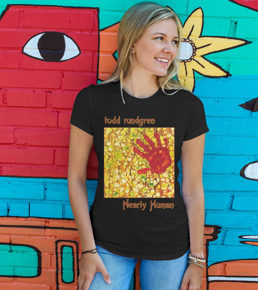 Todd Rundgren Nearly Human Red Handprint Abstract T-Shirt
