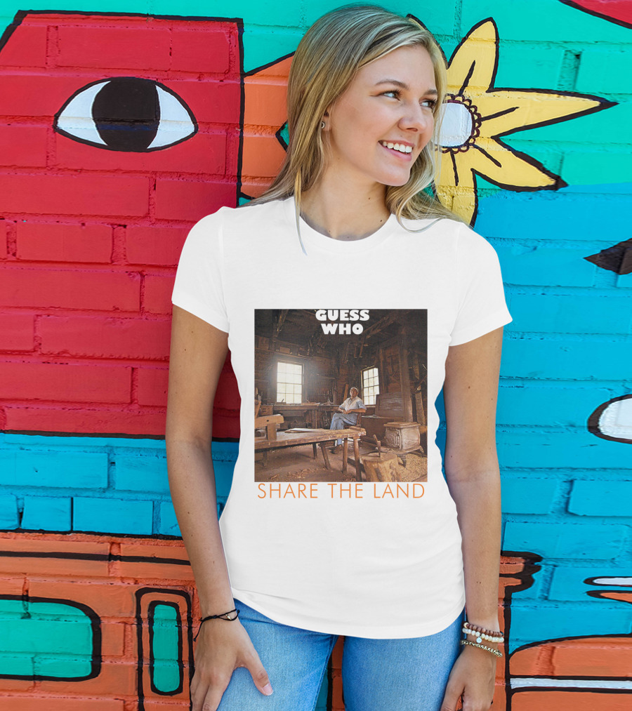Guess Who Share The Land Rustic Cabin Scene T-Shirt