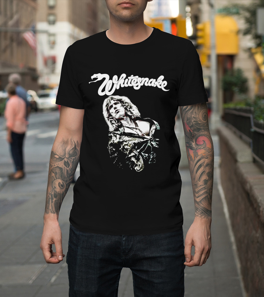 Whitesnake Logo With Image Of Rock Vocalist T-Shirt