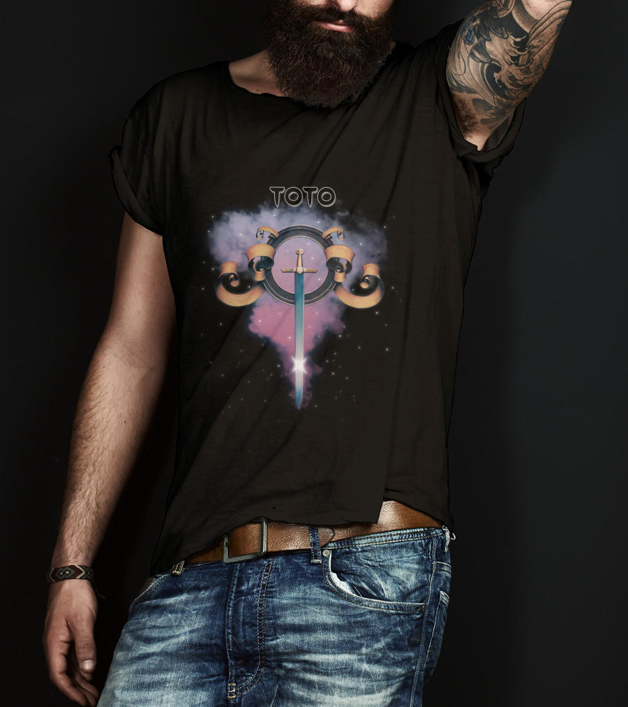 Toto Space Sword Logo Design With Cosmic Scrolls T-Shirt