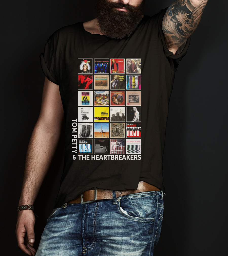 Tom Petty And The Heartbreakers Album Cover Collage T-Shirt