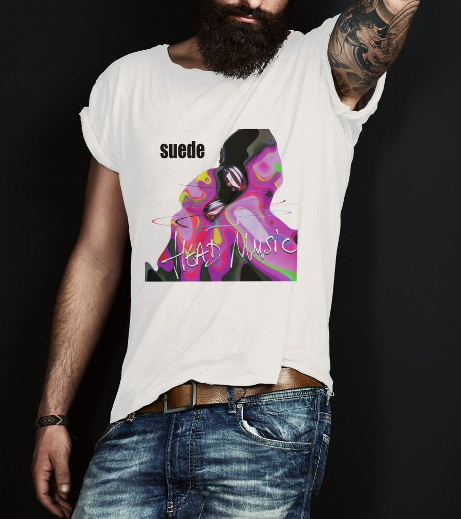 Suede Head Music Colorful Abstract T-Shirt